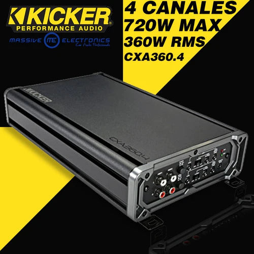 Amplificador Kicker Cxa360.4 720w Max 360w Rms 4 Canales