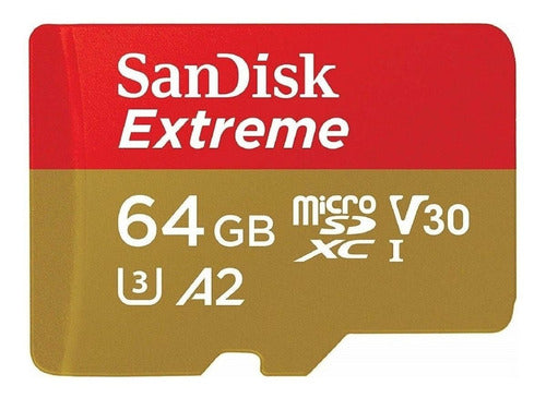 Memoria Micro Sdxc Sandisk Extreme 64gb Con Adaptador