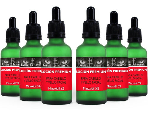 Loción Premium Minoxidil 5% Con Bergamota 6 Frascos 50ml C/u