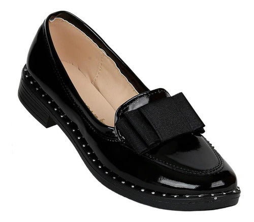 Zapato Cerrado Boga Shoes Mujer Negro Tipo Charol 301