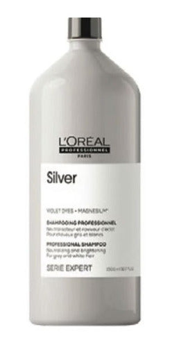 Shampoo Silver Matizador Morado Canas 1500ml Loreal S Expert