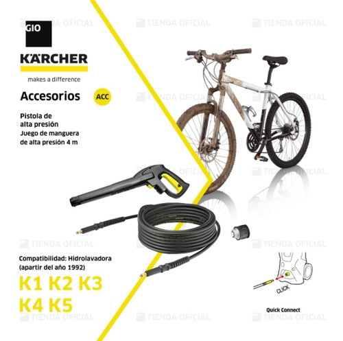 Karcher Kit Quick Connect Pistola Y Manguera Original 4m