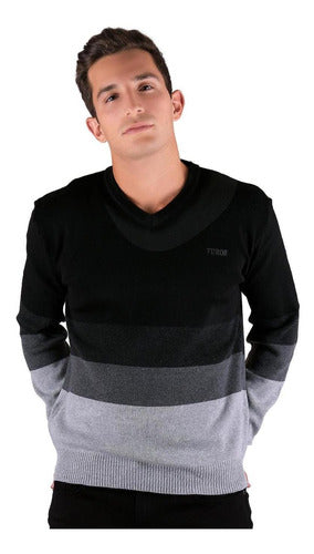 Sweater Hombre Furor Gris 57704014 Poliéster