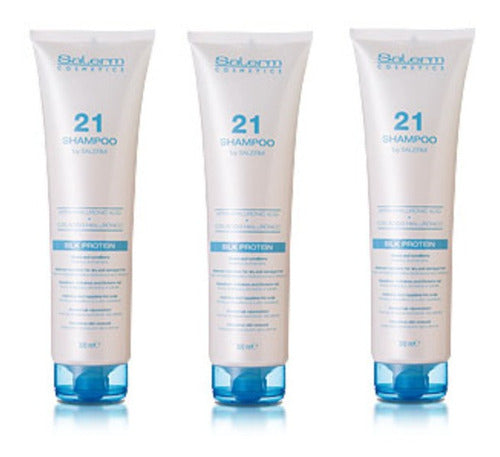 Salerm 21 Silk Protein Shampoo By Salerm 300 Ml 3 Piezas