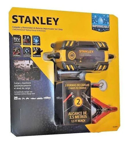 Cargador Y Mantenedor De Baterias Impermeables Stanley 2 Amp