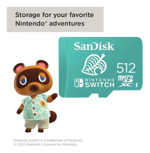 Memoria Micro Sd Xc 512gb Sandisk Nintendo Switch Oficial