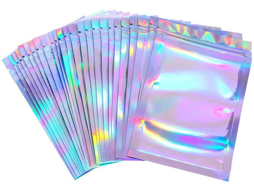 Bolsas Holográficas De Papel De Aluminio 10x15 Cm, 100 Pieza