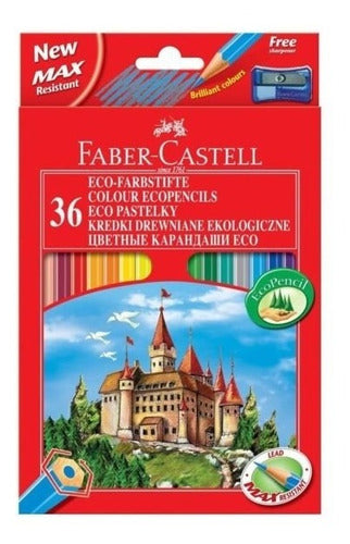 36 Lápices Colores Hexagonales Colorear Dibujo Faber Castell