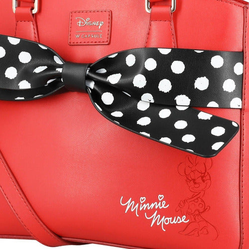 Bolsa Mujer Disney Minnie W Capsule Rojo Negro Hbliable10cw