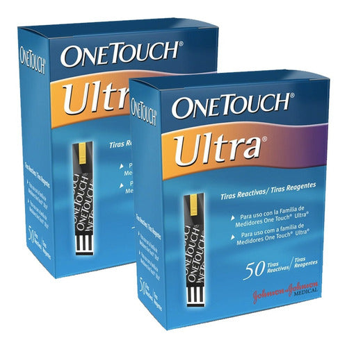 Onetouch Ultra Paquete Con 100 Tiras Para Glucómetro