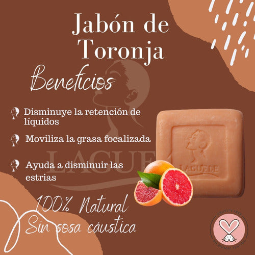 Jabón Toronja %100 Natural By Laguede, 90gr