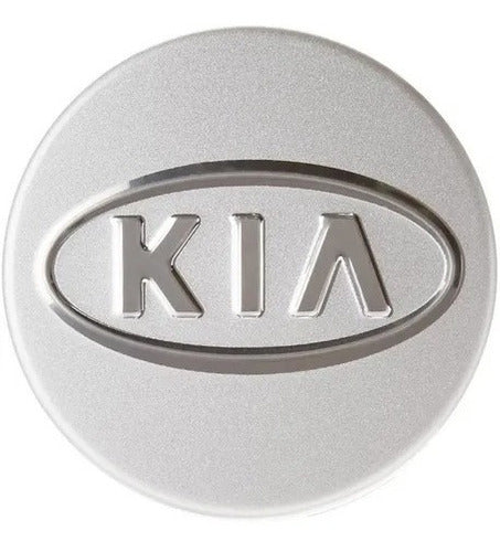 4 Tapas Centro Rin Kia Rio Forte Sportage Color Silver 58mm