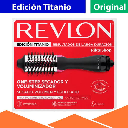 Cepillo Revlon One Step Voluminizador Edición Titanio