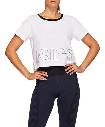 Playera Asics Mujer Blanco W In Motion Crop 2012a613110