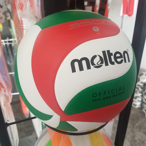 Balon Voleibol Molten V5m3500 Pu Laminado Verde/bco/rojo N.5