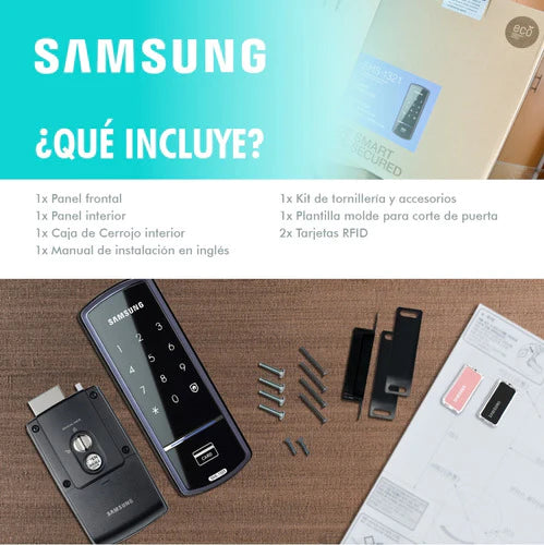 Cerradura Inteligente Samsung Smart Shs-1321 + Llaves Rfid