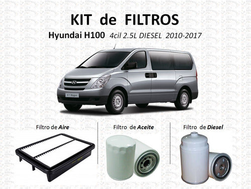 Dodge (hyundai) H100 Diesel Tipo Van - Kit De Filtros