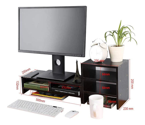 Mesa Elevadora Para Monitor De Computadora Con Organizador