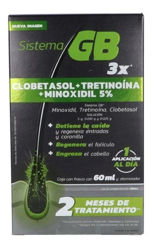 Sistema Gb Solución Alopecia 60 Ml. Minoxidil 5%