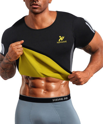 Chaleco Sauna Hombres Camiseta Deportivo Enhancing Sudor