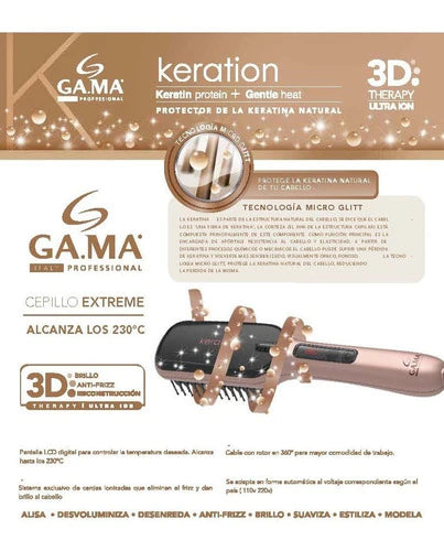 Cepillo Térmico Alaciador Digital Innova Extreme Keration 3d