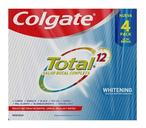 Colgate Total Whitening 4pack Gel Dental Anticaries