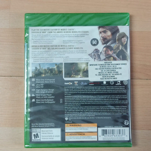..:: Middle Earth Shadow Of War Definitive ::.. Xbox One Gw