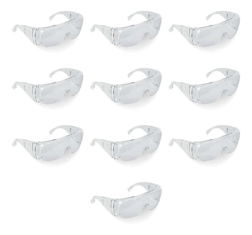 10 Gafas De Seguridad, Lentes Transparentes, Safe