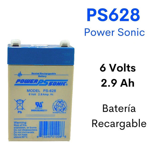 Ps-628 Batería Sellada 6 V  2.9 Ah Power Sonic