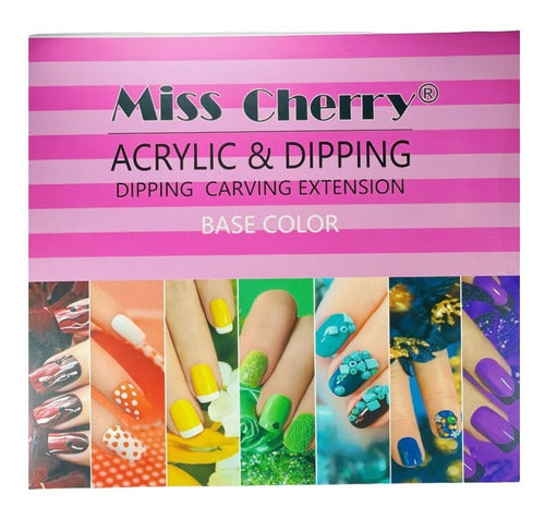 Kit Miss Cherry 12 Acrílicos + Monomero + Godete + Pincel