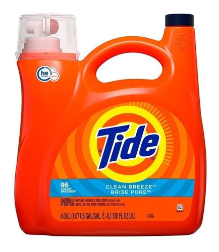 Tide Clean Breeze Detergente Líquido 4.08l (96 Cargas)