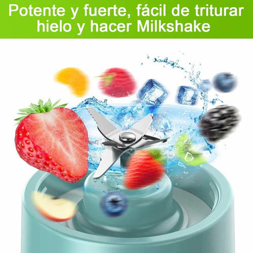 Licuadora Recargable Exprimidor Frutas Usb Portátil 480ml