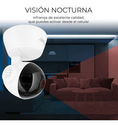 Camara De Seguridad 1080p Wifi Con Visión Nocturna Y Alarma