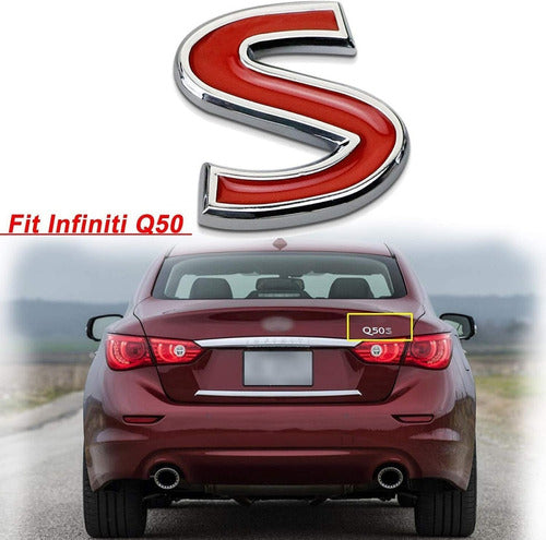 Emblema S Infiniti Q50 Q60 Redsport Sport Hybrid Spoiler