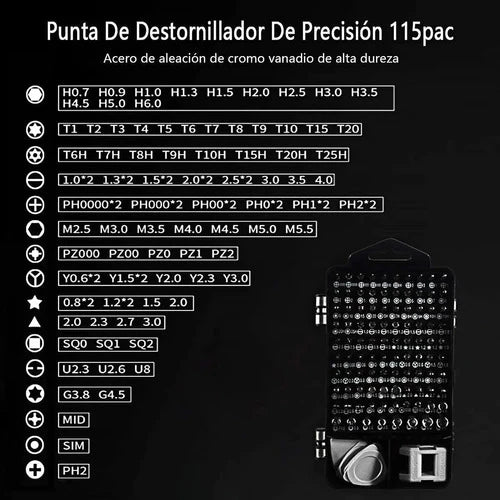 Kit De Destornilladores De Precisión 117 En 1