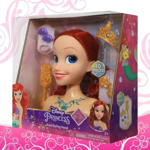 Cabeza Para Peinar Muñeca Princesas Disney Ariel Sirenita