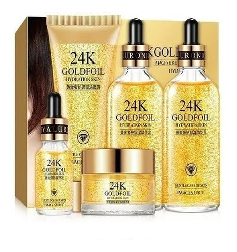 24k Pure Gold Kit 5pzs Colageno Oro Serum Antiarrugas
