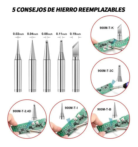 Kit De Soldador Eléctrico C/herramientas, Puntas, Multímetro