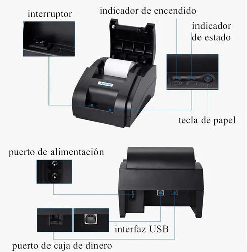 Impresora Térmica Pos Usb De 58mm Para Recibos