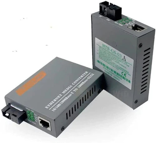 1 Par Convertidor Medios De Fibra Óptica Ethernet 1000 Mbps