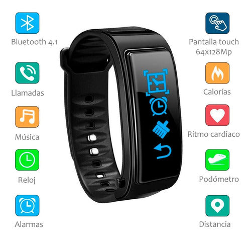 Reloj Smartwatch Vak Y3 Manos Libres Bluetooth Calorias Musi