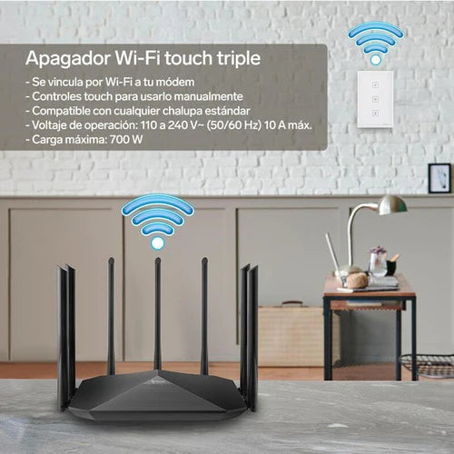 Apagador Touch Wi-fi, Triple | Shome-113