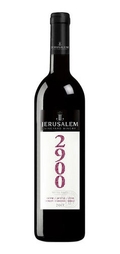 Vino Tinto Jerusalem 2900 Merot Carignan Shiraz Kosher Il