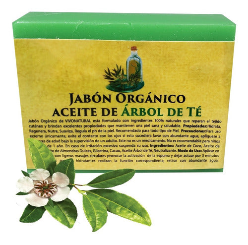 10 Jabones Árbol De Te Orgánico Aromaterapia En Baño 120gr