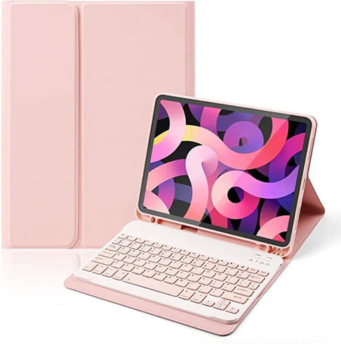 Funda C/teclado Bluetooth C/ñ Para iPad Air4 10.9 2020, Rosa