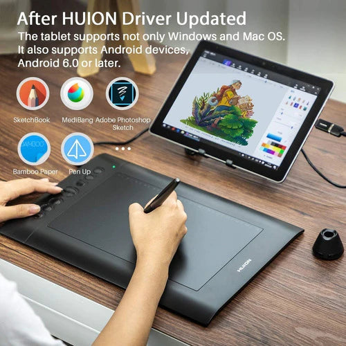 Tableta Digitalizadora Huion Huion Hs610, Gris
