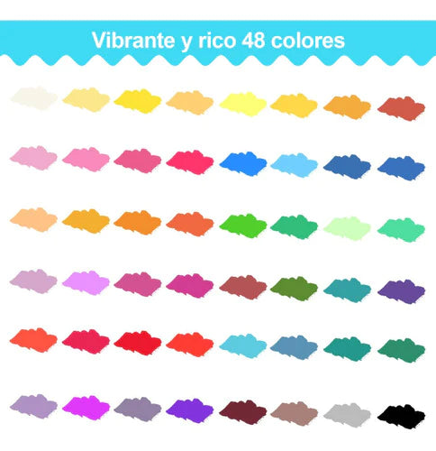 Juego De Pinturas Acuarela, 48 Colores Vivos