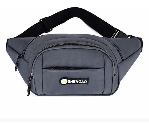 Grey Waterproof Waist Bag Suitable For Sports Use