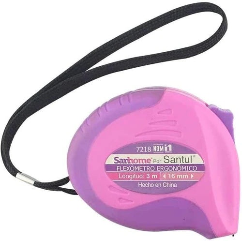 Flexómetro Color Rosa 3m X 16mm - 7218 Santul