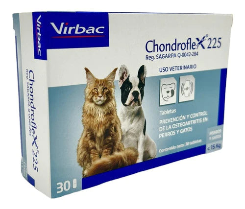 Chondroflex 225 Virbac Perros/gatos Menores De 15 Kg 30 Tab